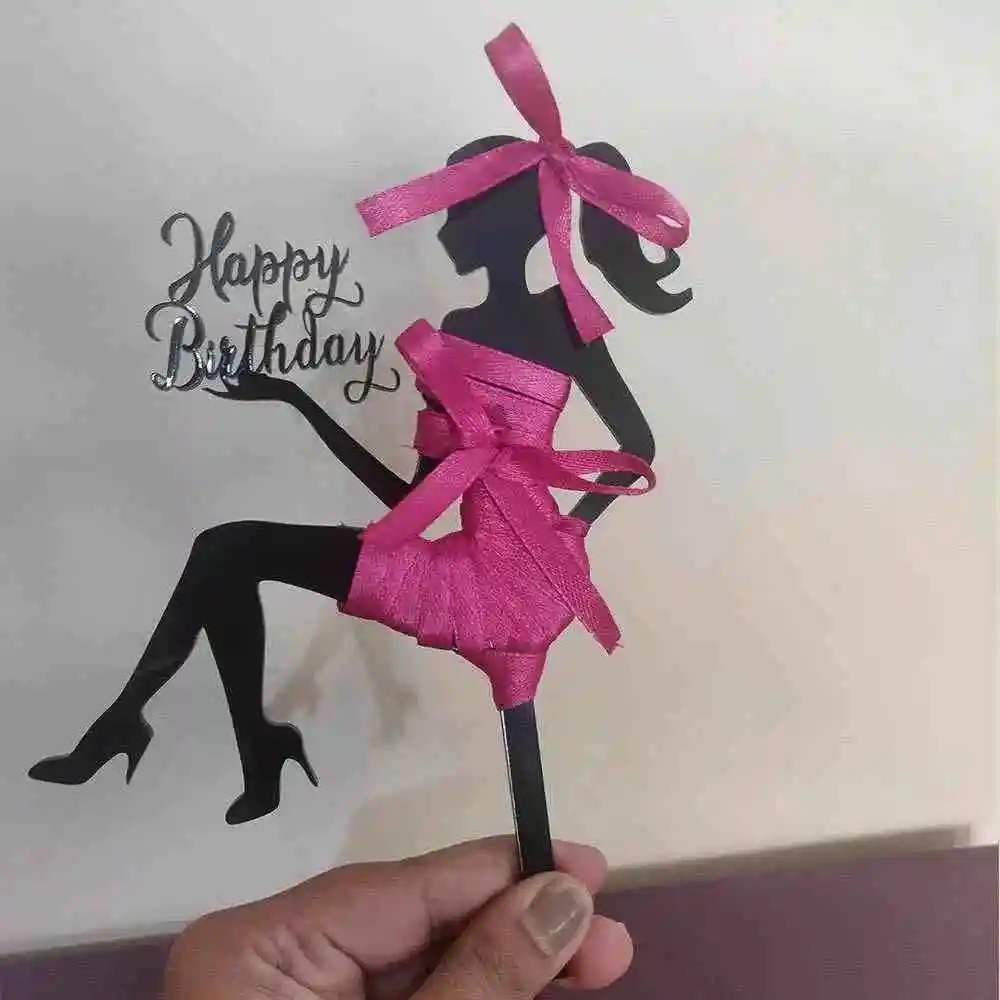 Sitting Lady Cake Topper